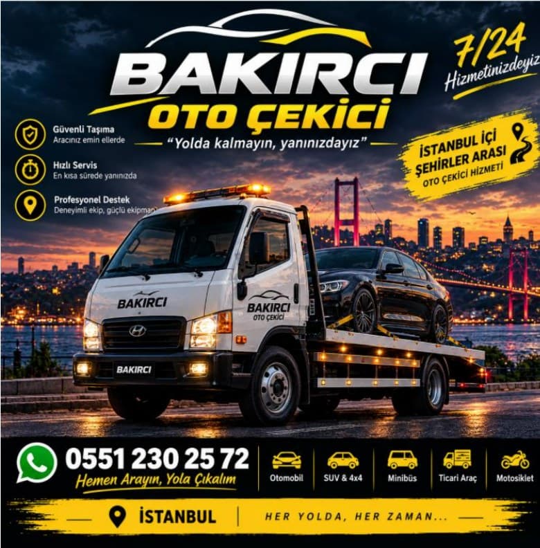 Bakırcı Oto Çekici düz kasa çekici ile araç taşıma